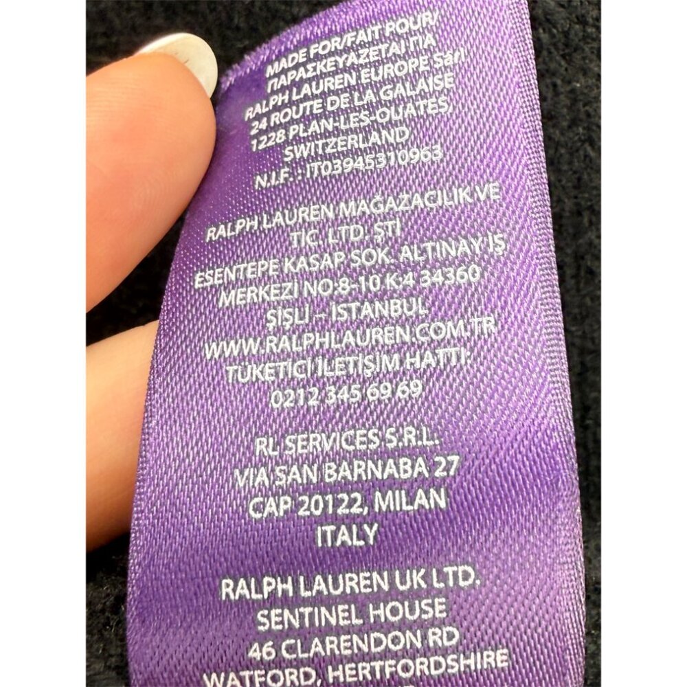 Ralph Lauren Purple Label Cashmere Safari Bear Sweater Knit Black S - Picture 6 of 8